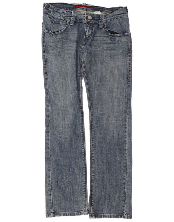 Calça jeans feminina Levi's 504 Straight W29 L32 azul algodão