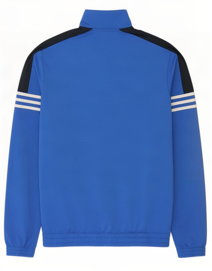 Adidas Mens Tracksuit Top Jacket UK 38/40 Médio Azul Colourblock Poliéster