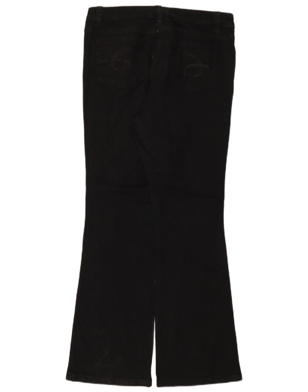 Calça jeans feminina Marks & Spencer Autograph Bootcut UK 14 grande W34 L33 preta