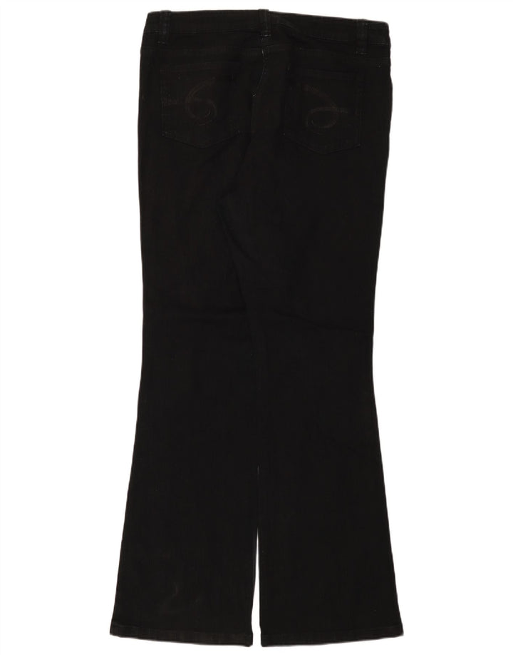 Calça jeans feminina Marks & Spencer Autograph Bootcut UK 14 grande W34 L33 preta