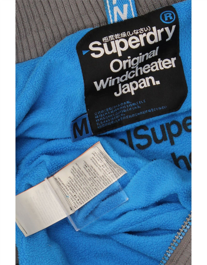 Jaqueta corta-vento masculina SUPERDRY UK 38 Nylon cinza médio