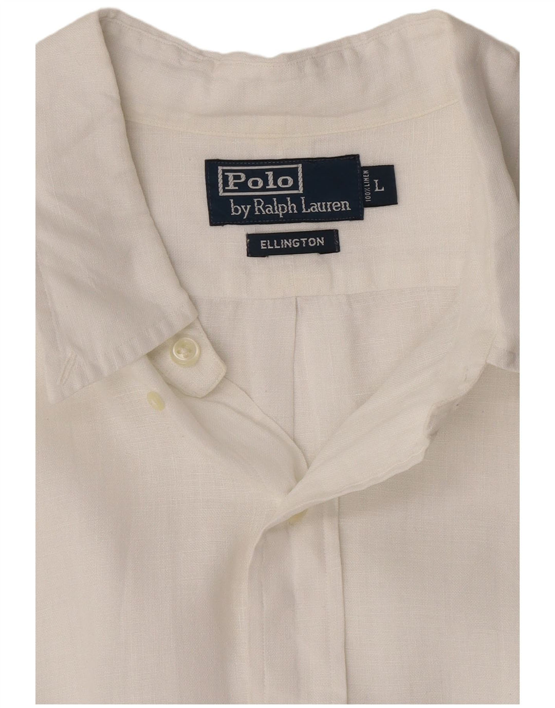 Polo Ralph Lauren Mens Ellington Camisa Grande Linho Branco