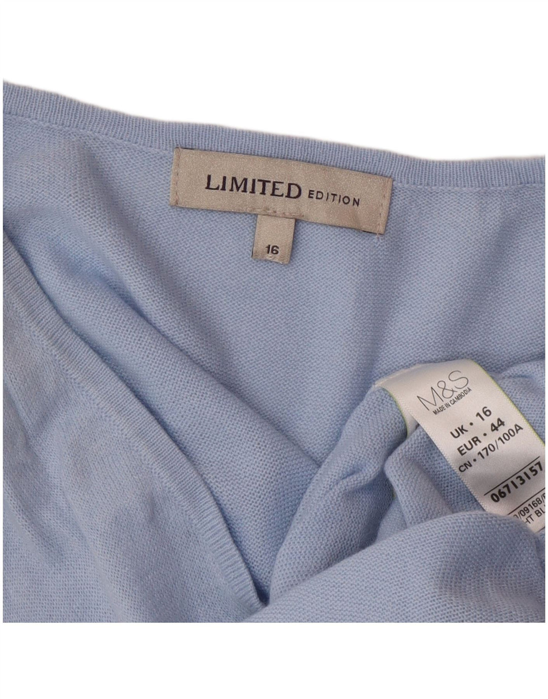 Vestido jumper feminino Marks & Spencer grande tamanho Reino Unido 16 grande azul acrílico