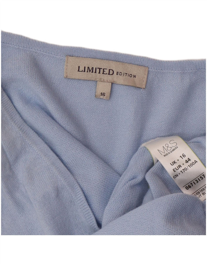 Vestido jumper feminino Marks & Spencer grande tamanho Reino Unido 16 grande azul acrílico