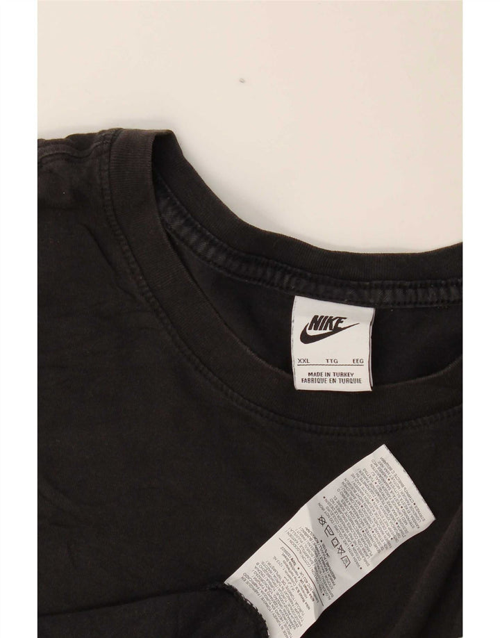 Camiseta Nike masculina gráfica Top 2XL algodão preto