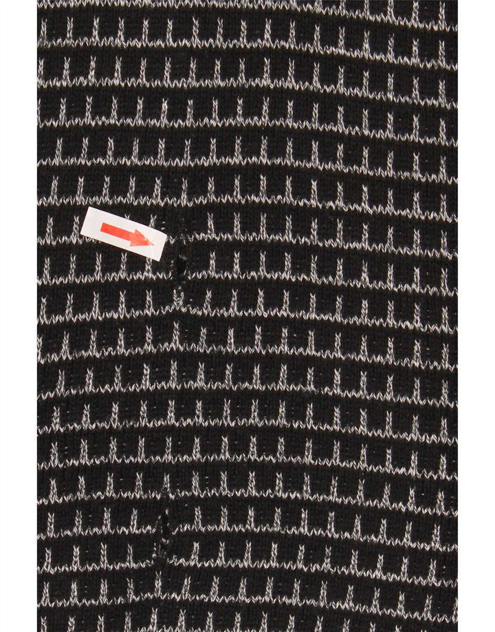 Suéter cardigã masculino Settebello XL preto xadrez acrílico