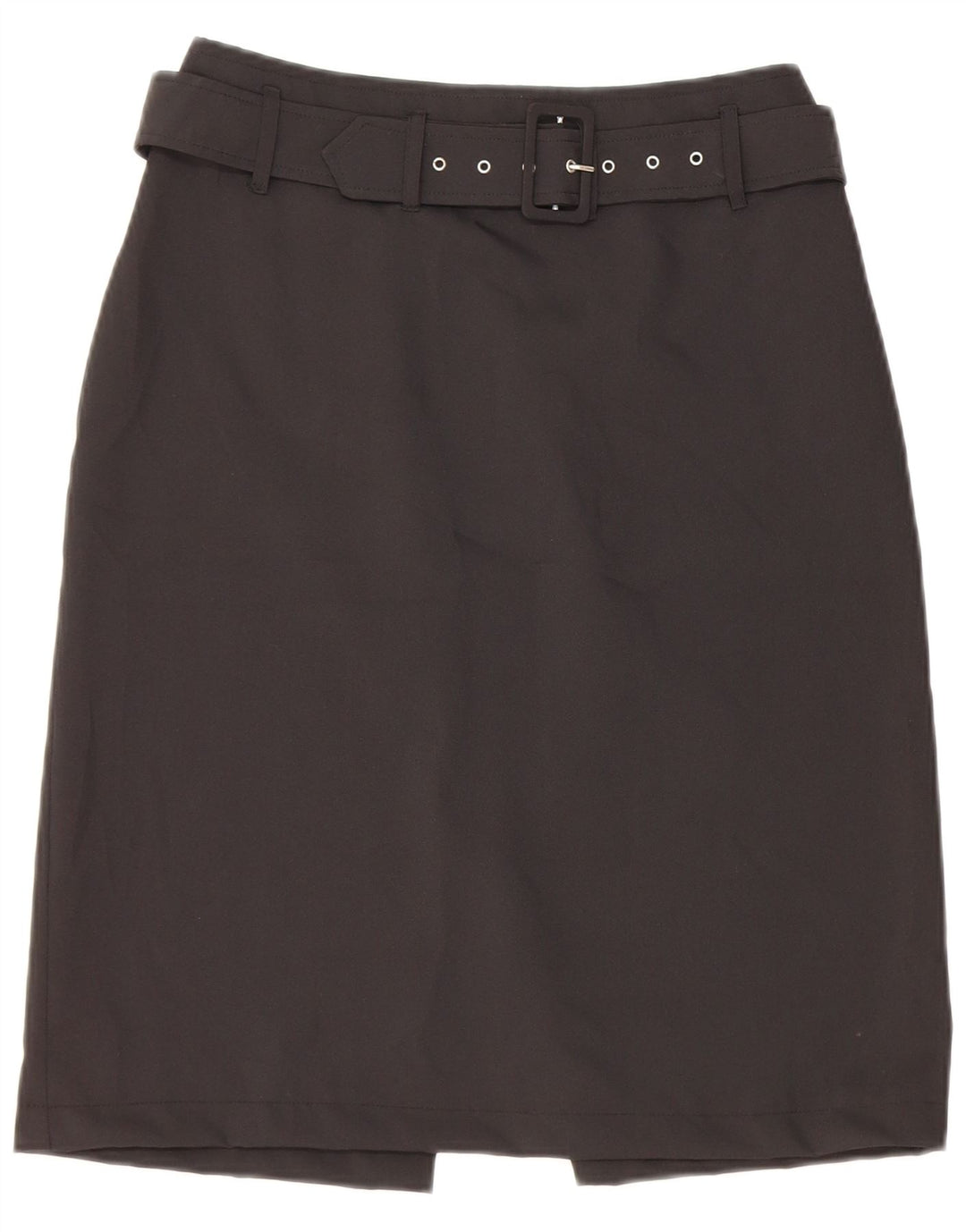 Saia lápis de cintura alta feminina vintage IT 42 poliéster preto W26 médio