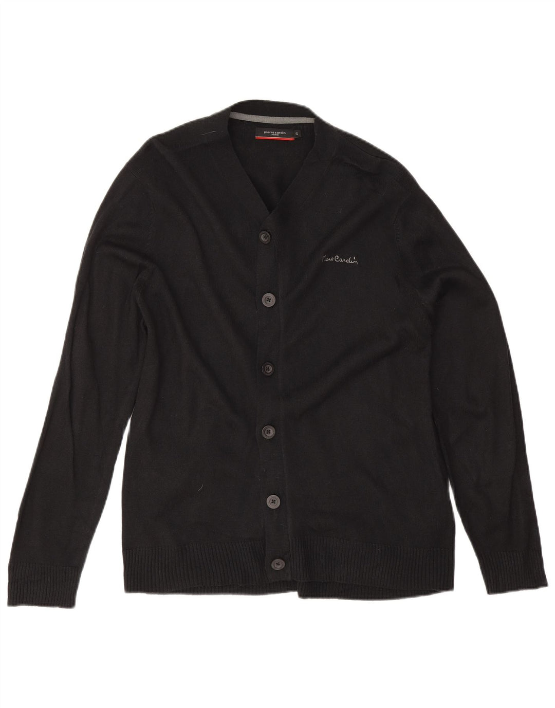 Pierre Cardin Suéter Cardigan Masculino Pequeno Acrílico Preto
