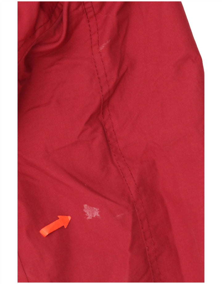 Jaqueta corta-vento encapuçado masculina Fat Face Reino Unido 36 nylon vermelho pequeno