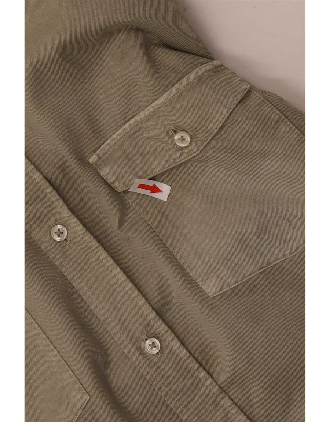 Camisa masculina Massimo Dutti de algodão cáqui médio