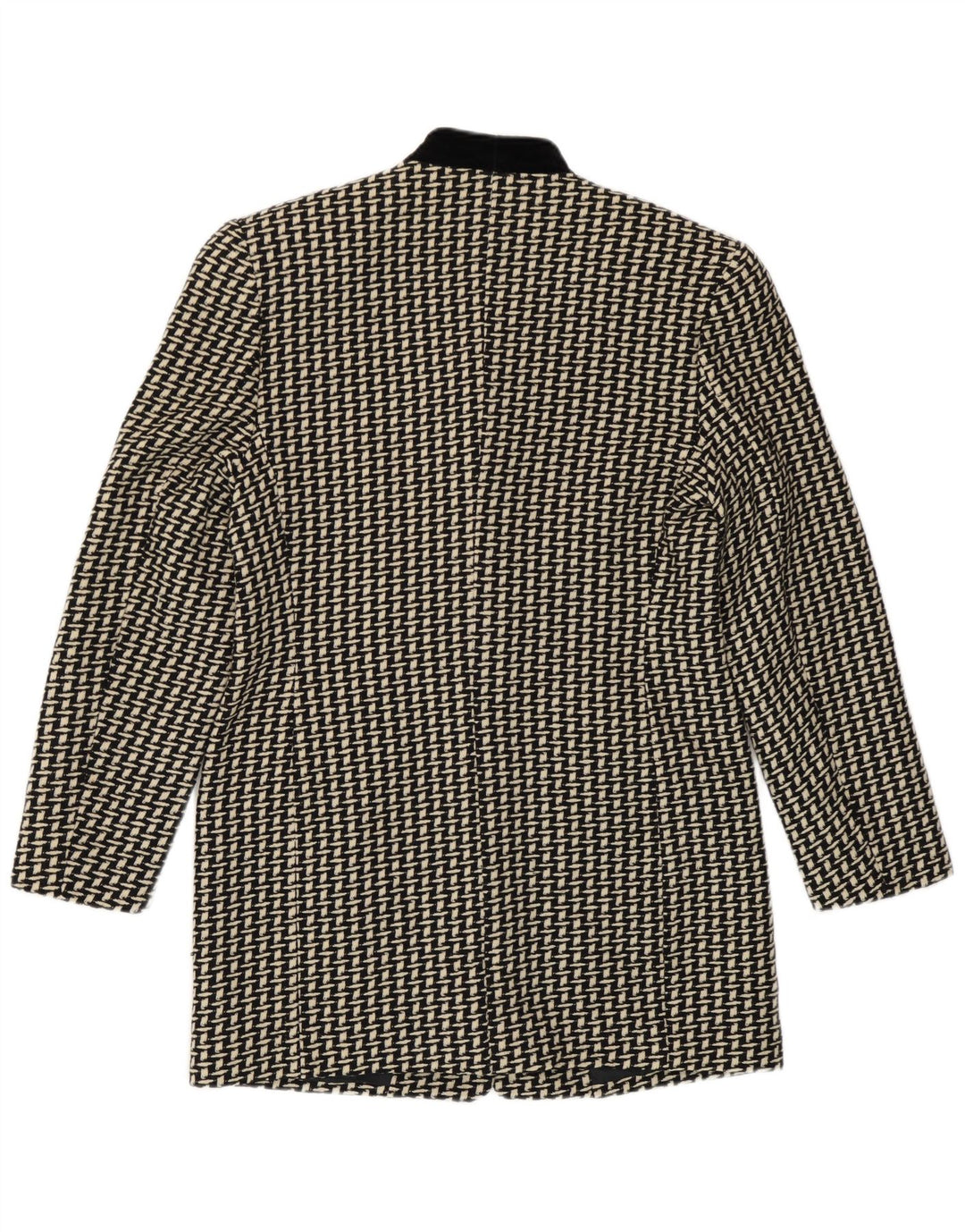 Jaqueta blazer feminina Erreuno Longline com padrão abstrato IT 44 médio preto