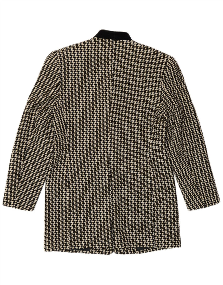 Jaqueta blazer feminina Erreuno Longline com padrão abstrato IT 44 médio preto