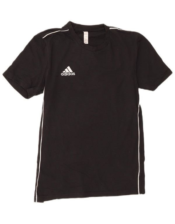 Adidas Mens Camiseta Top Pequeno Algodão Preto