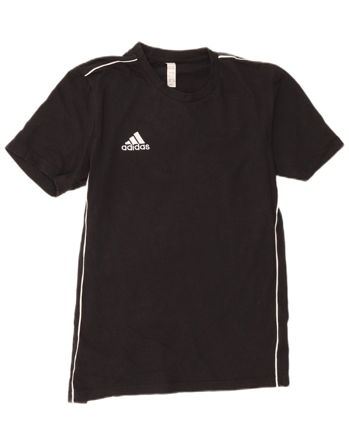 Adidas Mens Camiseta Top Pequeno Algodão Preto