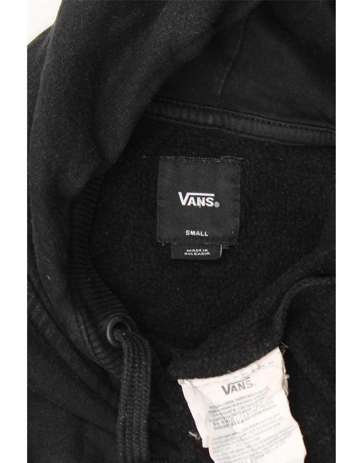 VANS Mens Graphic Hoodie Jumper Pequeno Algodão Preto