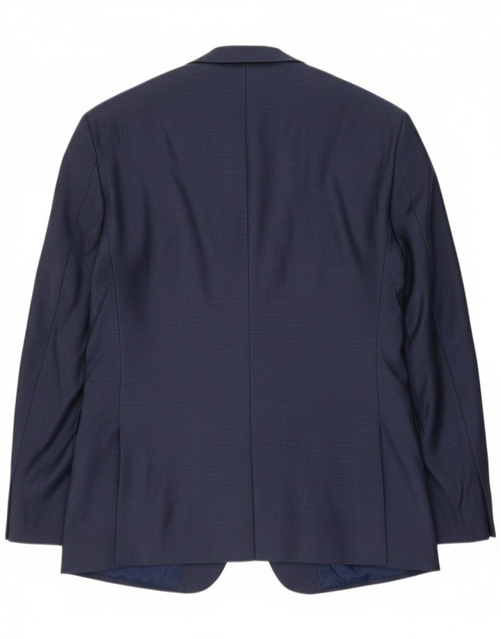 Jaqueta Blazer Masculina Calvin Klein com 2 Botões Reino Unido 38 Poliéster Azul Marinho Médio