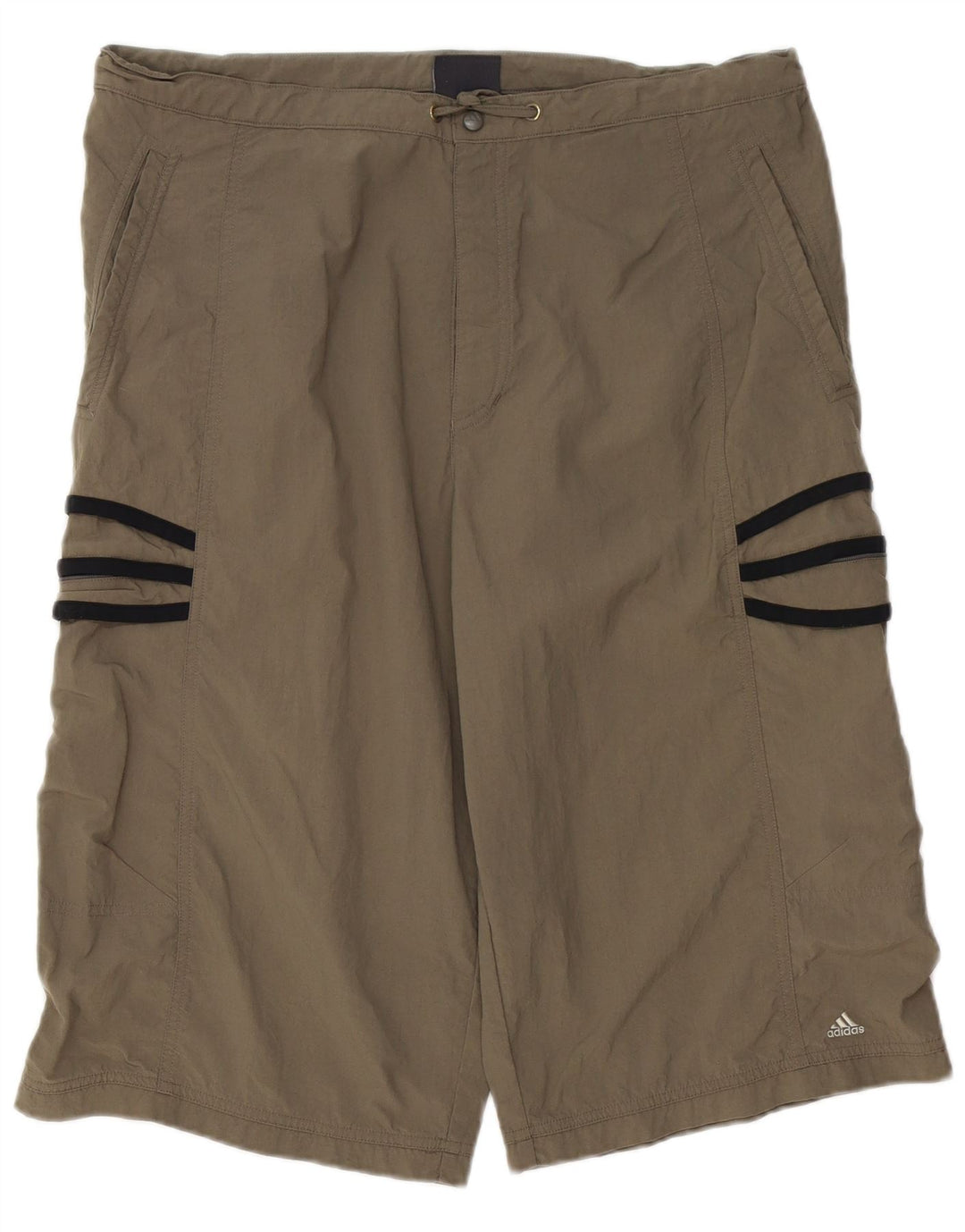 ADIDAS Mens Cargo Shorts W36 Grande Poliéster Cáqui