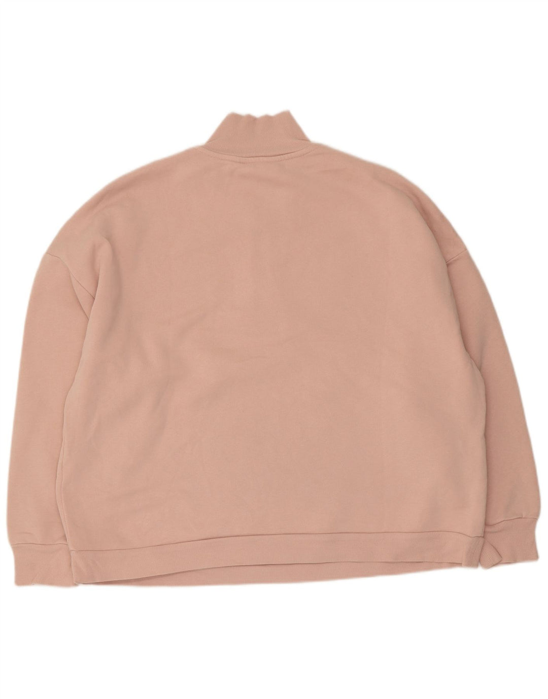Suéter feminino Marks & Spencer com zíper e gola grande UK 18 XL rosa