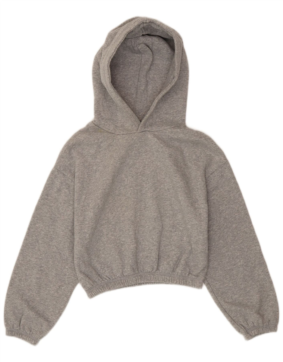 Suéter com capuz feminino ZARA Reino Unido 12 algodão cinza médio