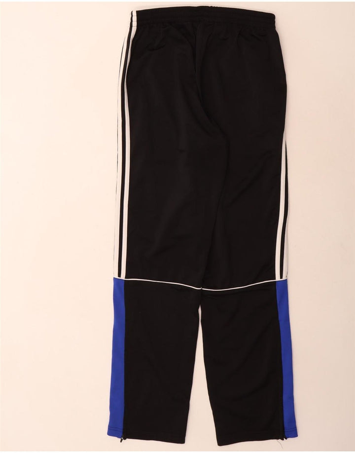 Calça de treino masculina Adidas UK 38/40 médio preto colorblock poliéster