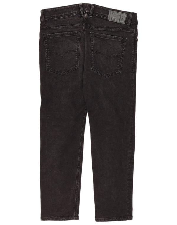 Diesel Mens Troxer Slim Skinny Jeans W32 L26 Algodão Preto