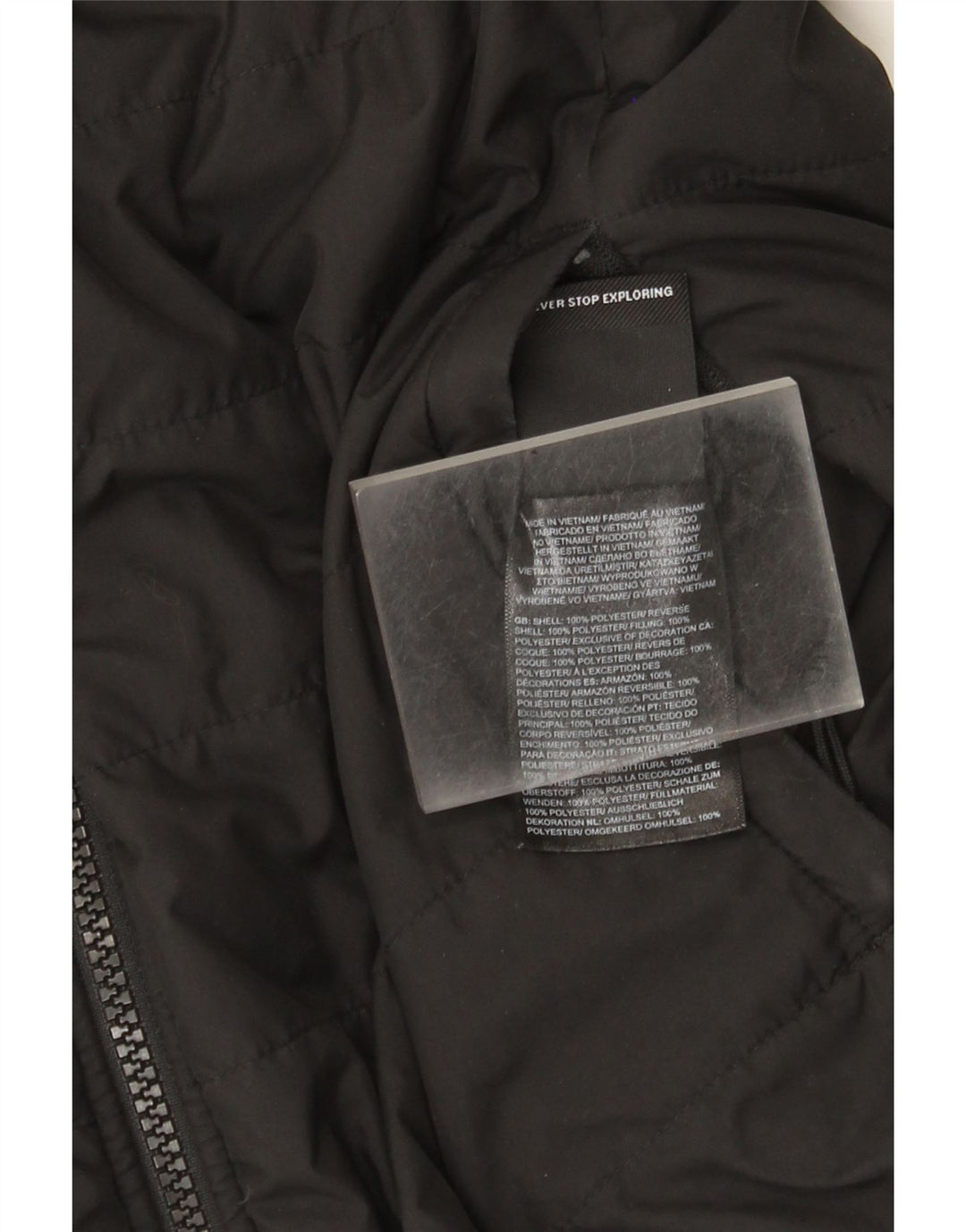 Jaqueta acolchoada reversível feminina The North Face UK 14 poliéster preto médio