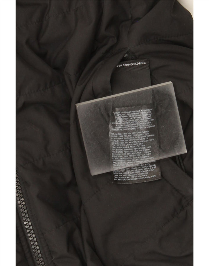 Jaqueta acolchoada reversível feminina The North Face UK 14 poliéster preto médio