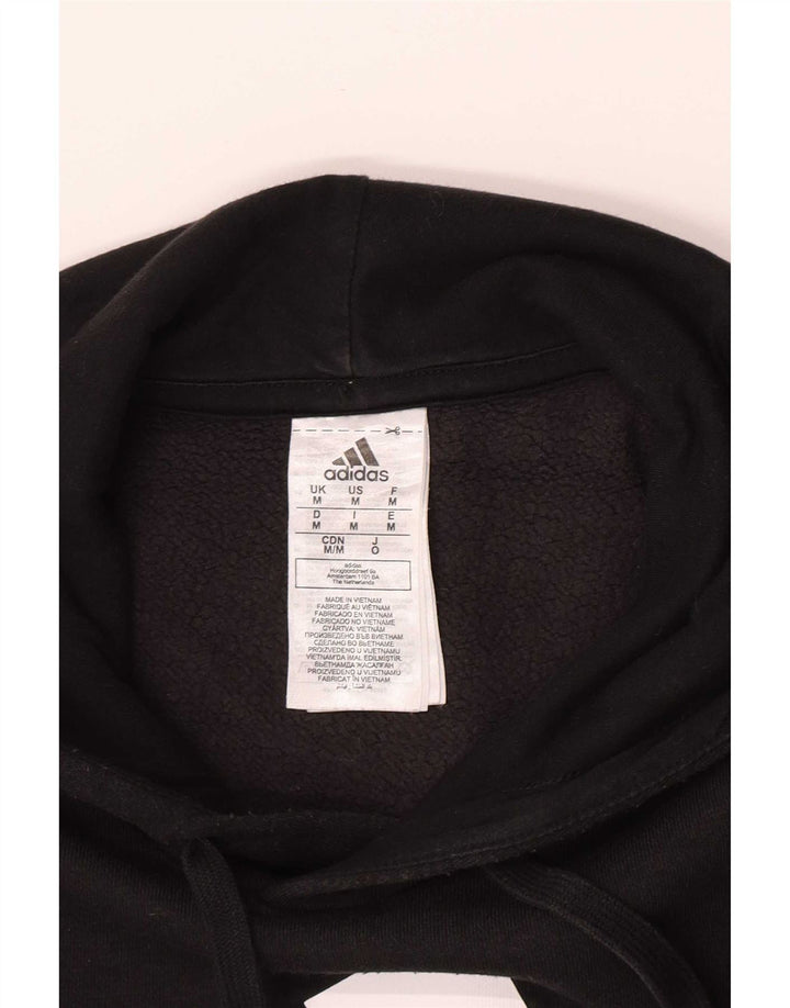 Adidas masculino gráfico moletom com capuz médio algodão preto