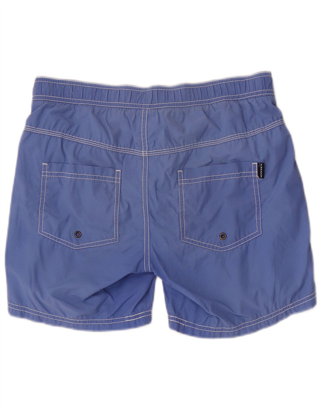 Benetton Shorts de banho masculino pequeno azul algodão