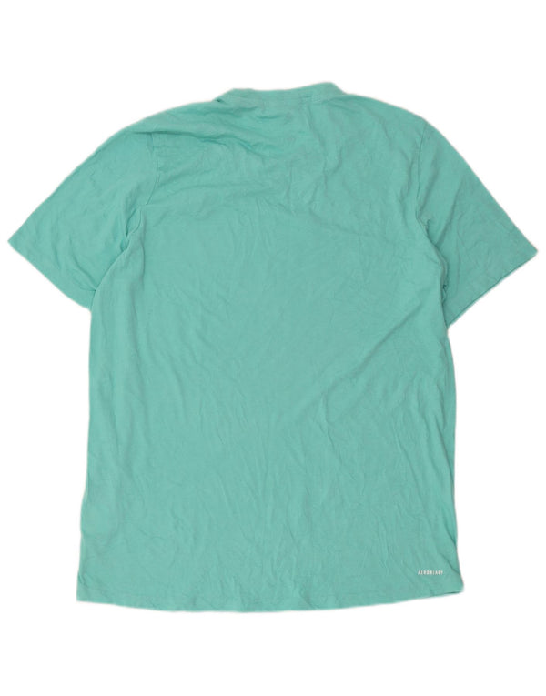 Adidas Mens Aeroready Camiseta Top Grande Algodão Verde
