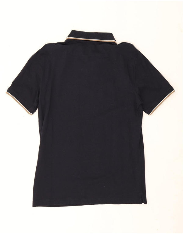 Camisa polo masculina Guess Slim Fit Reino Unido 46 XL azul marinho algodão