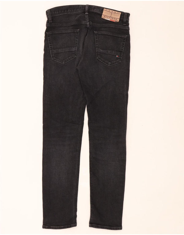 Tommy Hilfiger Masculino Bleecker Slim Jeans W30 L30 Algodão Preto