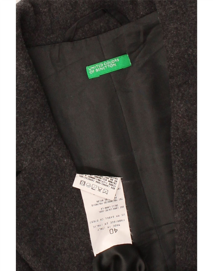 Sobretudo feminino BENETTON IT 40 pequena lã cinza