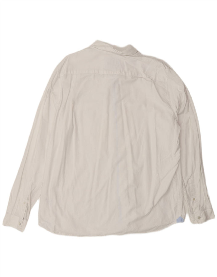 Camisa masculina Lacoste Regular Fit tamanho 44 XL algodão branco