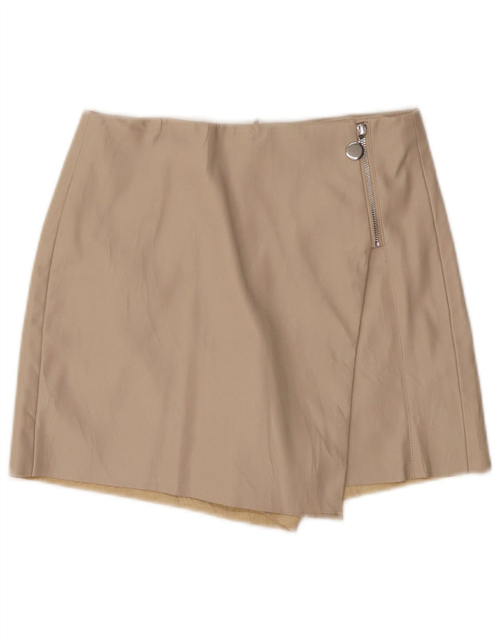 Zara Womens Skort Pequeno W26 Bege