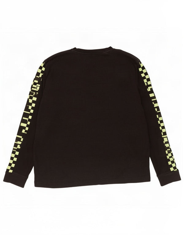 Vans Mens Graphic Top Manga Longa XL Preto Algodão