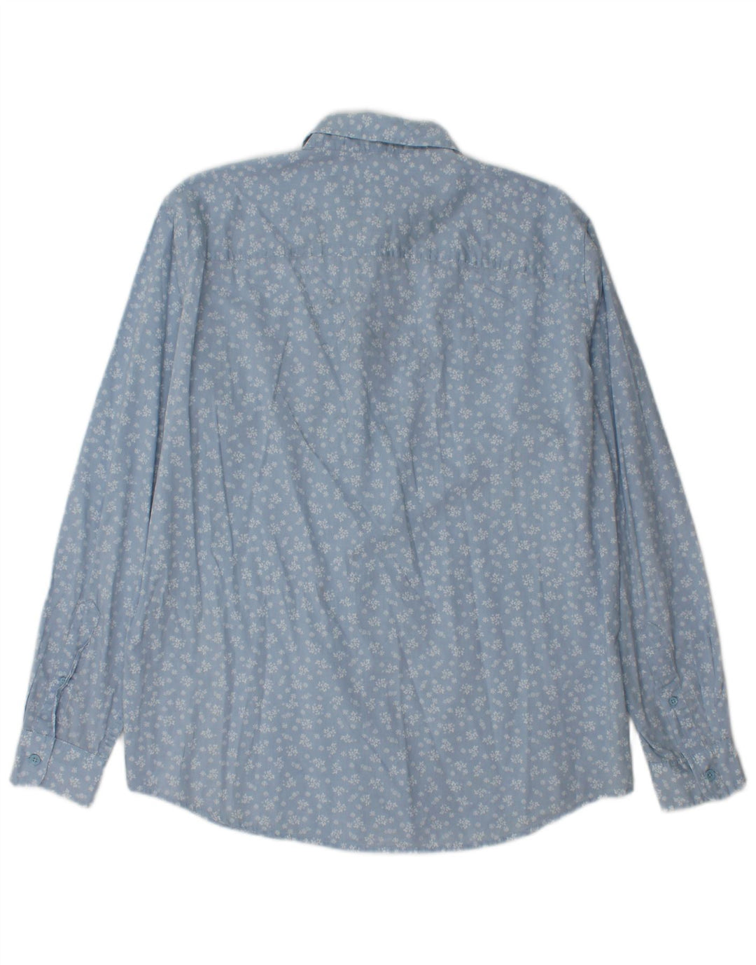 Camisa masculina Benetton médio azul floral