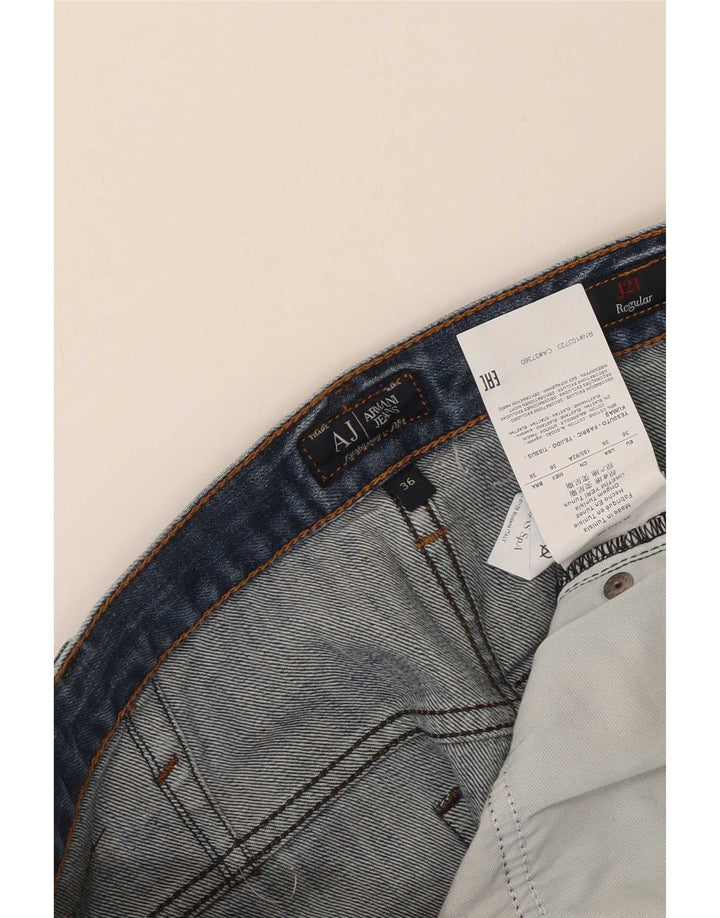 Jeans retos femininos Armani W36 L30 algodão azul