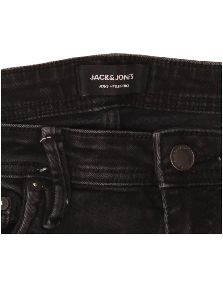 Jack & Jones Masculino GLENN Slim Jeans W33 L32 Algodão Preto