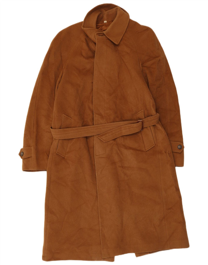 Sobretudo masculino Mario Zegna IT 52 XL lã virgem bege