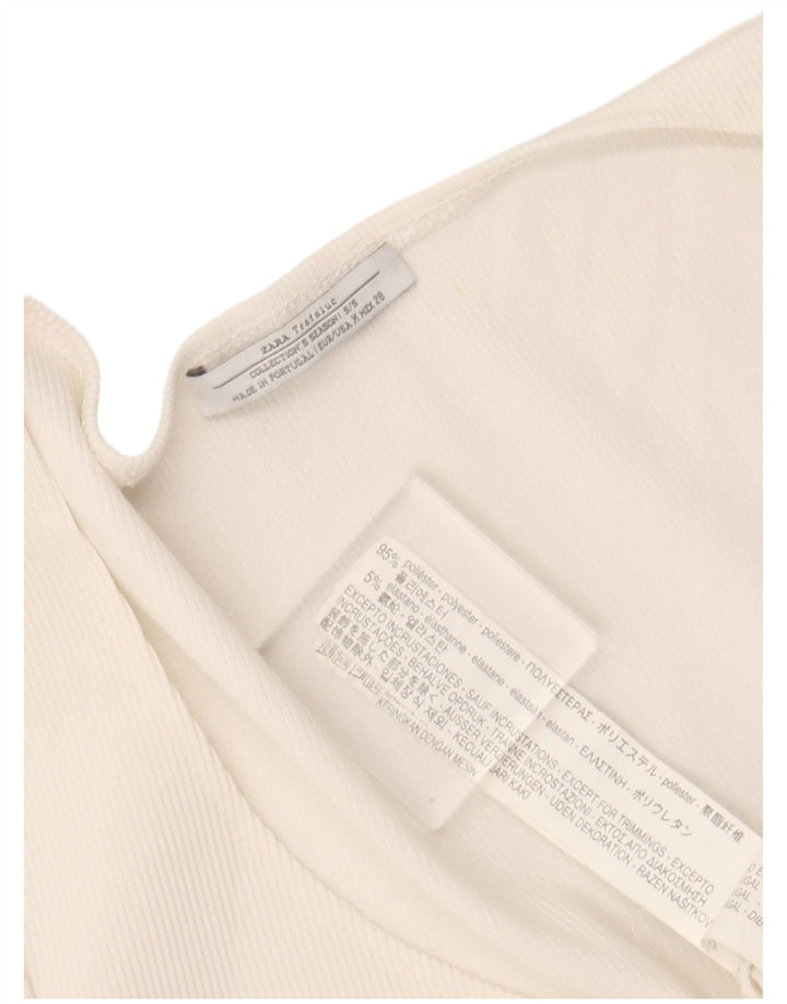 ZARA Womens Trafaluc Bodycon Dress UK 12 Medium White Polyester