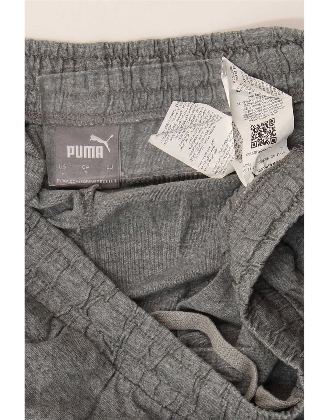 Calça esportiva masculina Puma Graphic Joggers grande algodão cinza