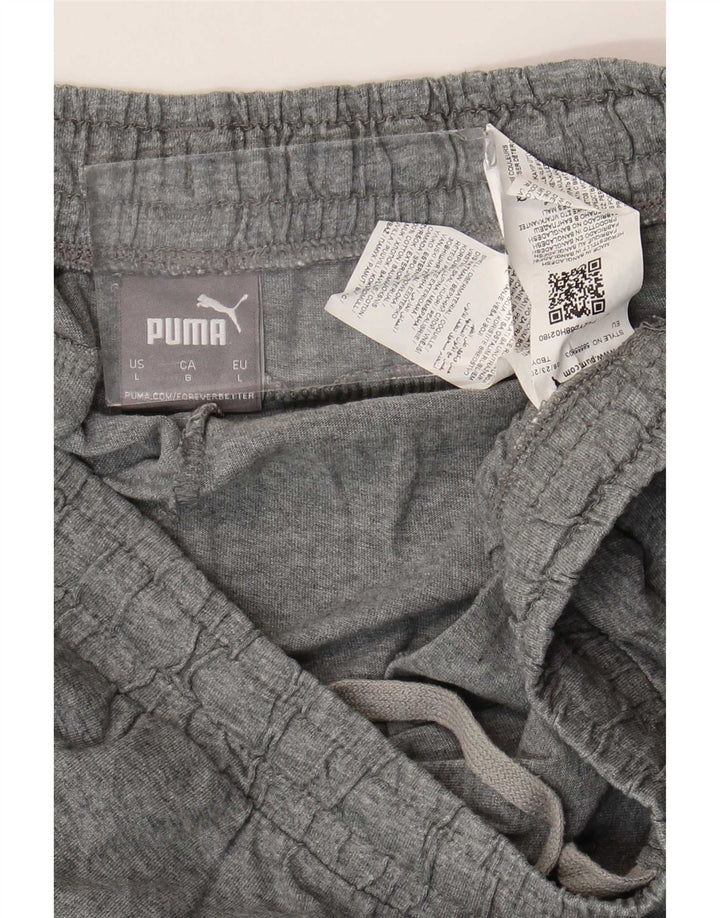 Calça esportiva masculina Puma Graphic Joggers grande algodão cinza