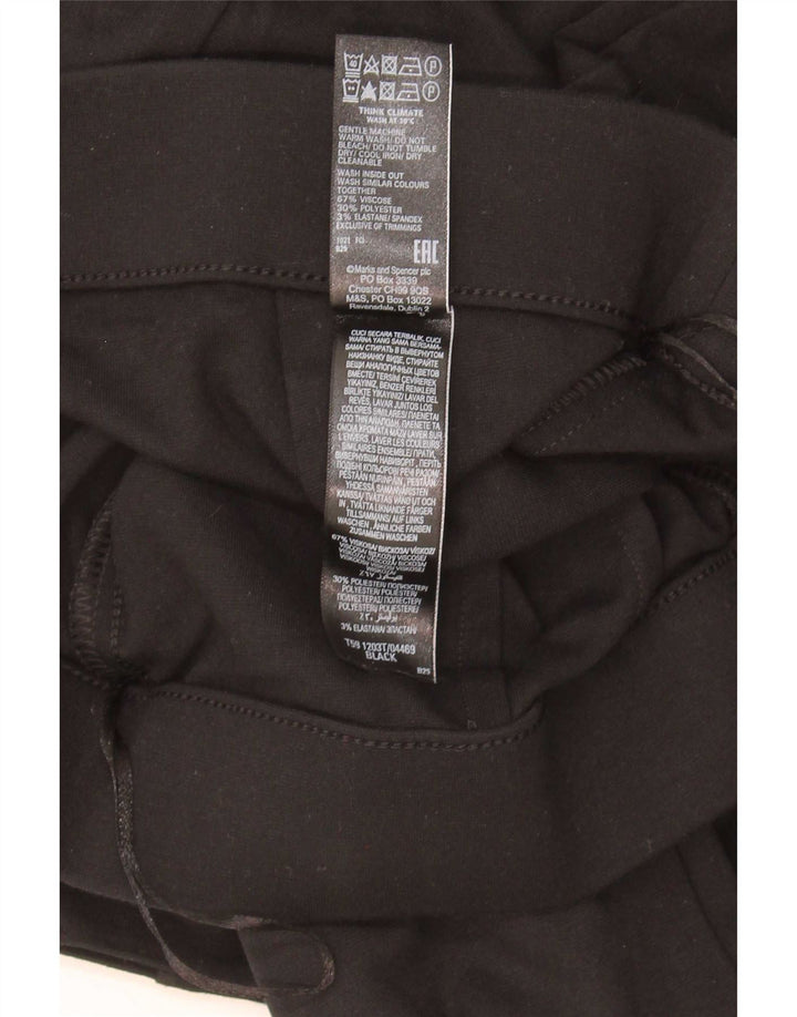 Calça casual feminina Marks & Spencer Bootcut Reino Unido 12 médio W30 L29 preta