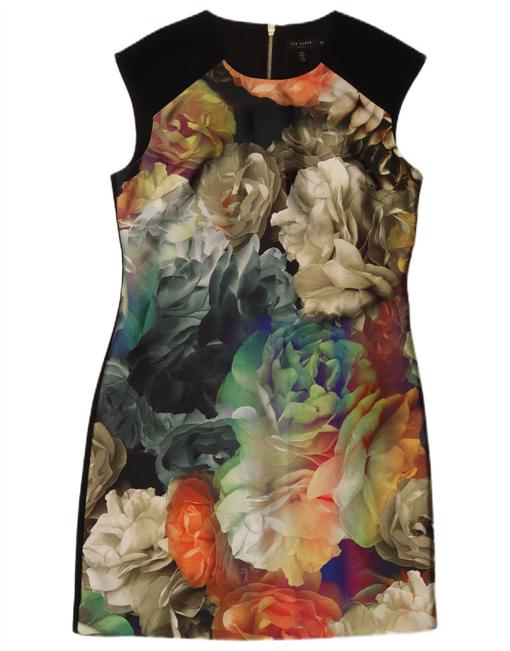 Vestido bainha feminino TED BAKER tamanho 3 médio floral multicolorido
