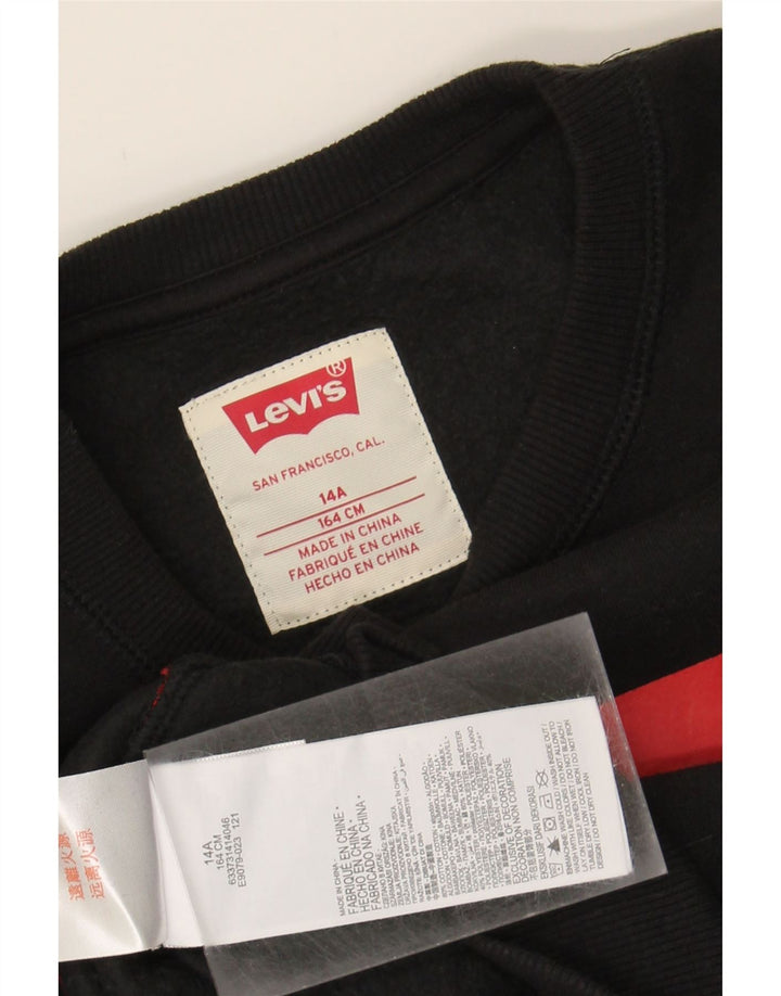 Moletom gráfico LEVI'S Boys 14-15 anos algodão preto