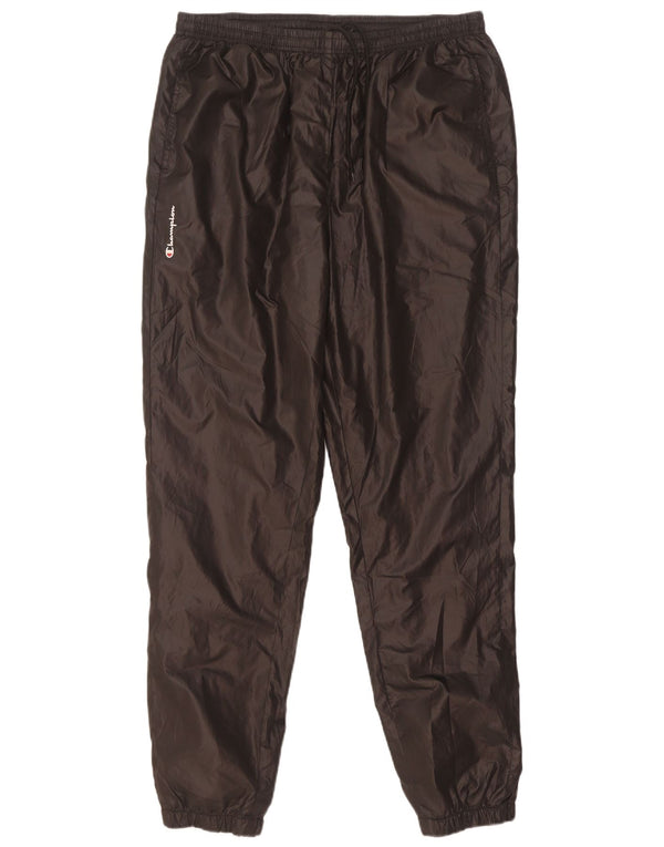 Calça de treino feminina Champion Joggers UK 14 grande poliéster preto