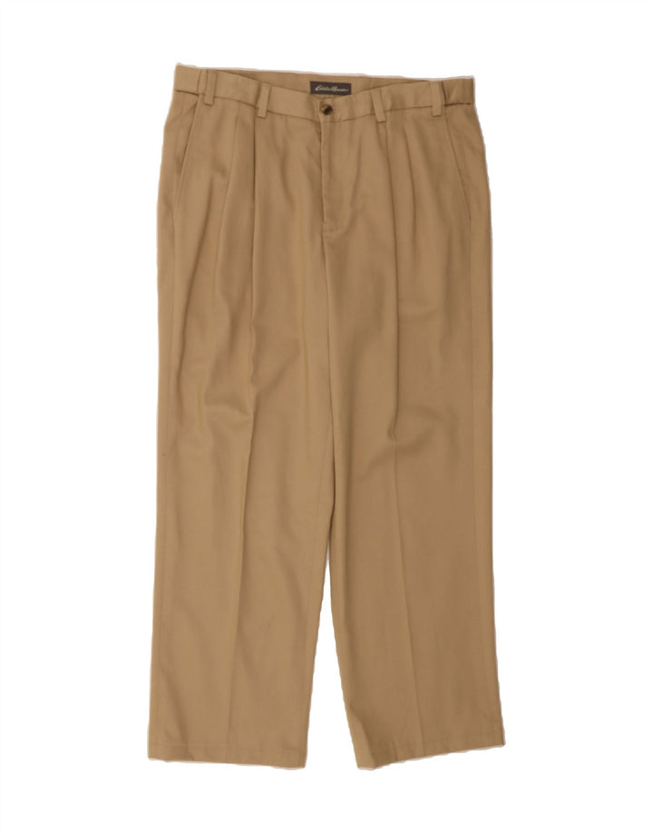 EDDIE BAUER Mens Pegged Chino Trousers W36 L32 Beige Cotton Vintage Eddie Bauer and Second-Hand Eddie Bauer from Messina Hembry 