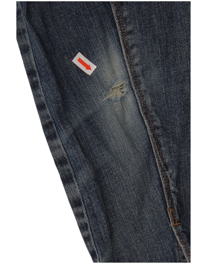 Jaqueta jeans feminina Eddie Bauer Reino Unido 14 algodão azul médio