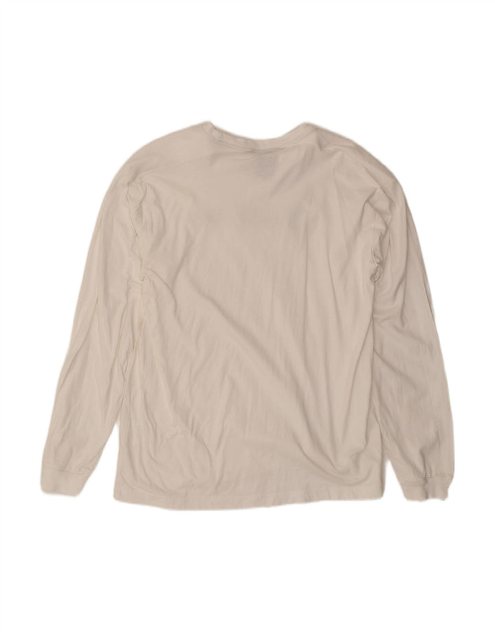 CHAMPION Top gráfico masculino manga longa 2XL algodão branco